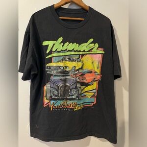 J. Galt Thunder Kustom Club Car Rally T-Shirt Fits L 1984 80s Graphic Tee‎ D